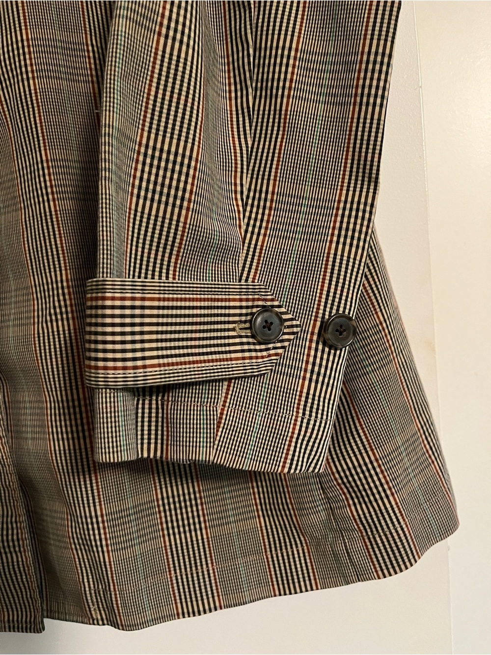 J. Crew Plaid Barn Coat with Corduroy Collar - Picture 5 of 7
